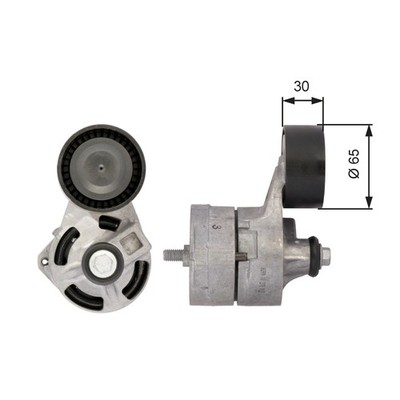 Gates T39108 Belt Tensioner, V-ribbed belt for Ford