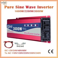 Pure Sine Wave Power Inverter 12V 220V 1600W 2200W 3000W Car Solar