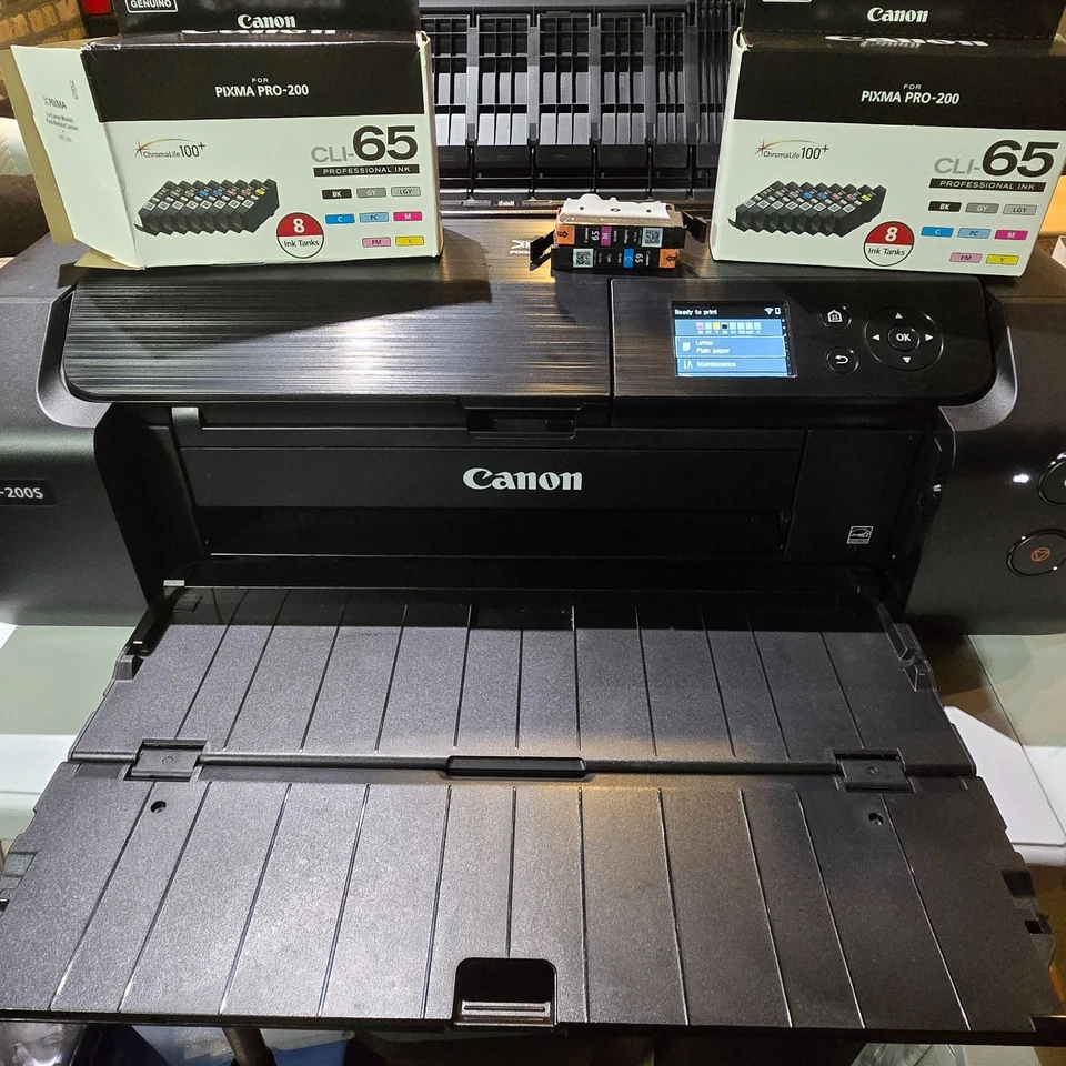 Canon Pixma Pro 200s - Usado/Negro -13 pulgadas - Impresora fotográfica profesional Foto 2 de 4