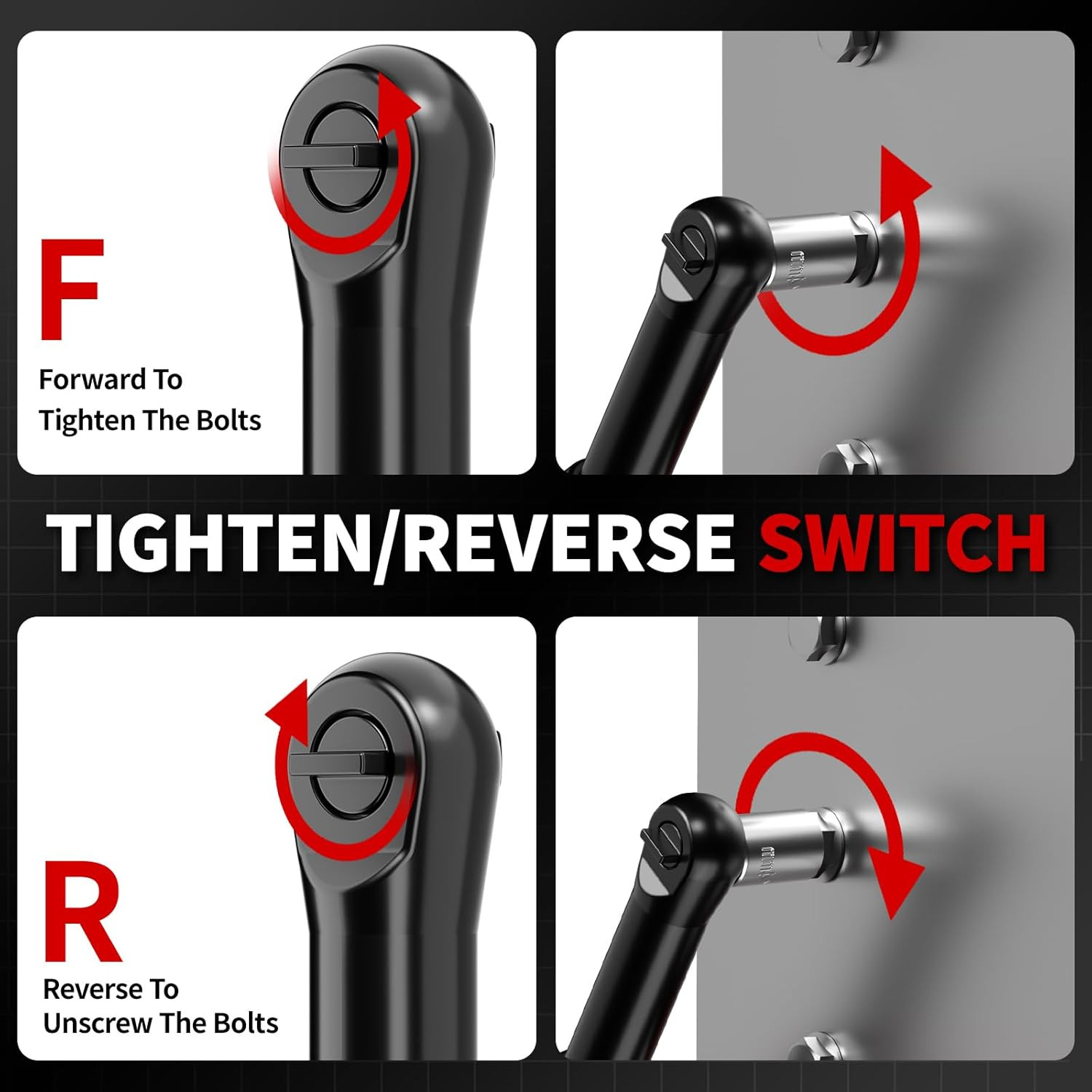 Cordless Electric Ratchet Wrench Set, 40 Ft-Lbs, 550 RPM Power Ratchet,16.8V Ele