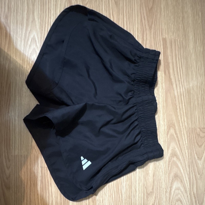 adidas Girls Running & Jogging Shorts XS (6) Black Polyester Drawstring