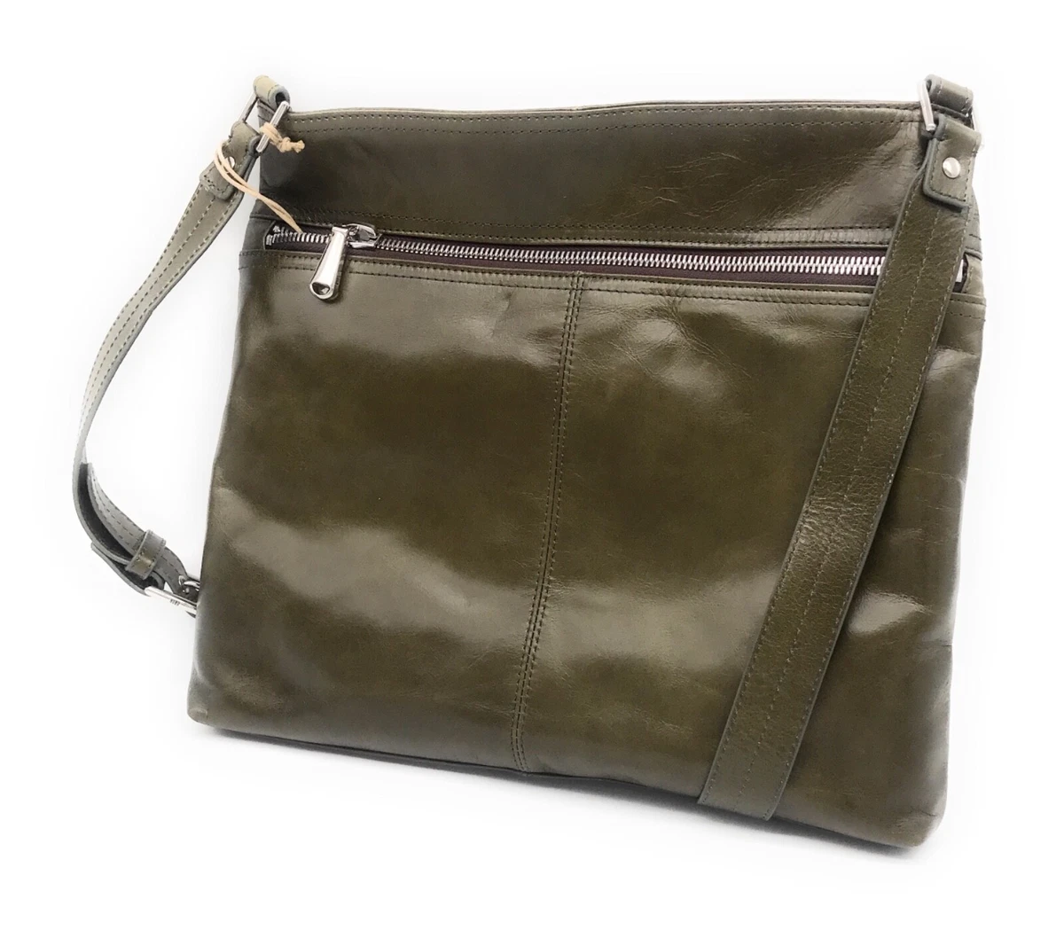 Hobo Lorna Large Shoulder Bag Messenger Smooth Lightweight Leather  (Mistletoe) | eBay