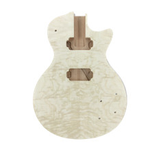 DIY Mahogany Electric Guitar Body, Quilted Maple Cap,Heel Piece,Unfinished