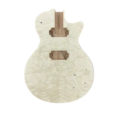 DIY Mahogany Electric Guitar Body, Quilted Maple Cap,Heel Piece,Unfinished