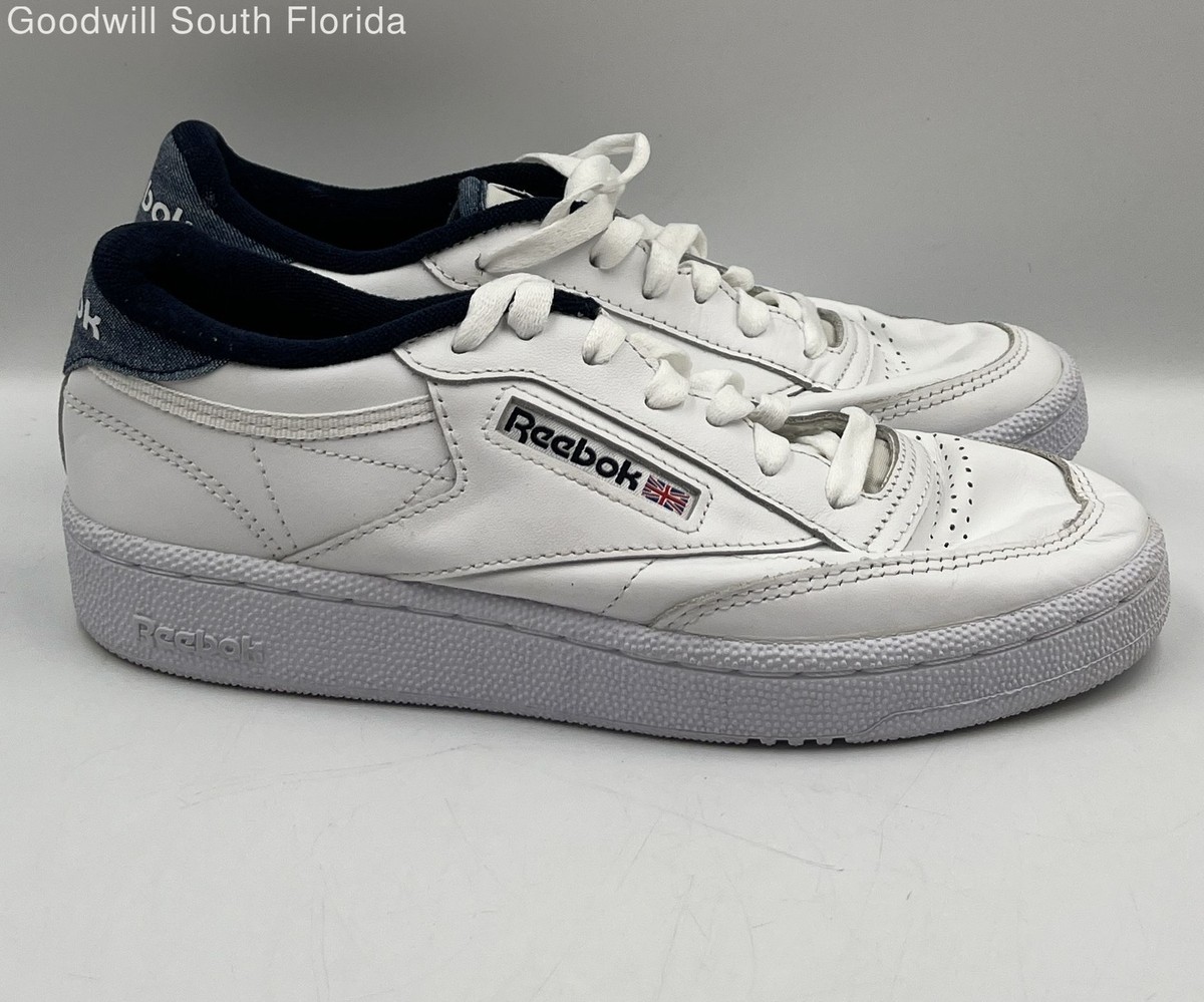 Reebok Boys Club C 85 FX2097 White Leather Classic Lace-Up Sneaker Shoes Sz  4.5 | eBay