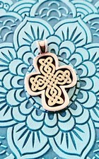 Nicht mehr erhältlicher James Avery 14kt Gold Webware auf Silber Kreuz Anhänger UNISEX selten! 