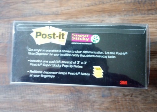 Post-it Pop-up Note Dispenser Golf Driver Head Shape, New Old Stock Original Box - Picture 4 of 5