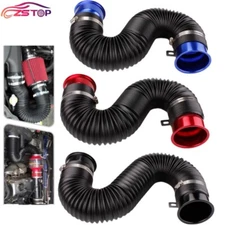 Universal 3'' Flexible Car Cold Air Intake Hose Filter Pipe Telescopic Tube Kit