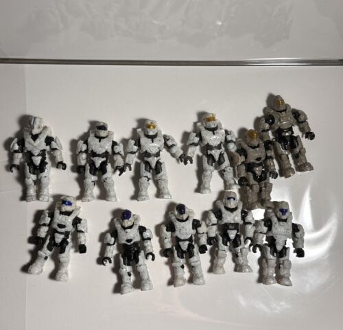 Halo Mega Construx Bloks White and Gray Spartan Lot  - Picture 1 of 5