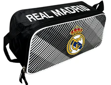 Icon Sports Real Madrid Shoe Bag Black White Stripes Official Licensed Boot Bag