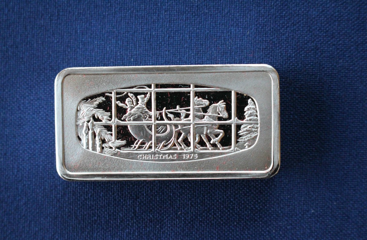 1975 Franklin Mint Christmas 1975 Proof Silver Ingot P0636 | eBay