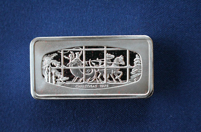 1975 Franklin Mint Christmas 1975 Proof Silver Ingot P0636 | eBay