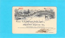 MANISTEE NORTH EASTERN  AMEX    LOW # 190  RAILROAD RR RY RAILWAY PASS