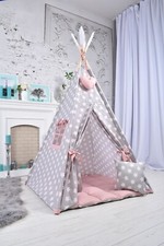 Children's Teepee Tent Wigwam Kids 100 Cotton Play House Girl Large With Extras
