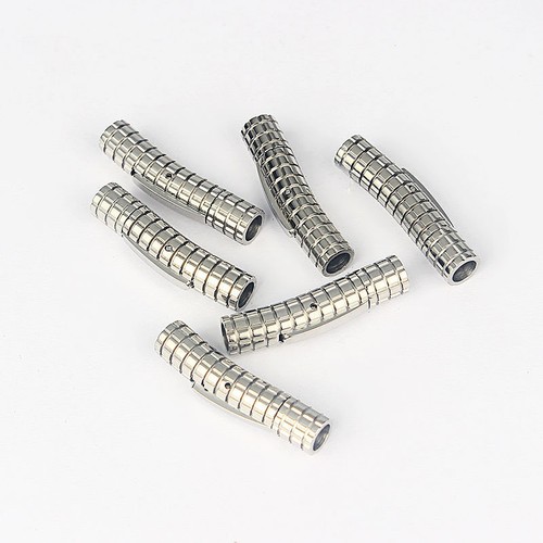 Antique Silver Stainless Steel Lock Safety Hook Clasp For 4mm 6mm Round Leather - Picture 7 of 7