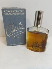 Vintage Concentrated Cologne Spray Charlie by Revlon 3.5 3 1/2 Ounce W/Box Prop