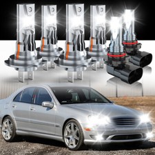 For Mercedes-benz C230 2002-2007 6x Led Headlights Hilo Fog Light Bulbs 6000k For Mercedes-benz C230 2002-2007 6x Led Headlights Hilo Fog Light Bulbs 6000k
