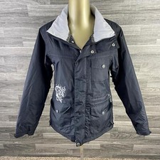 Sims Snap & Zip Up Lined Pockets Black Ski Coat Jacket Women's Size Medium