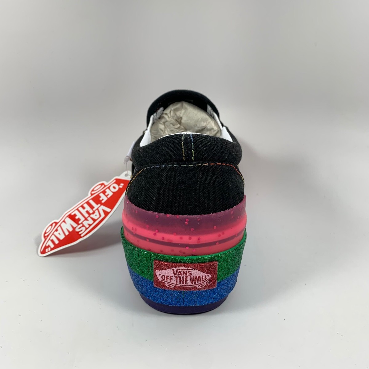 VANS Classic Slip-On Stacked Platform Glitter WOMENS SIZE NEW