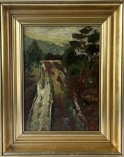 Oil Painting Landscape With Pines Painter Anna Gerresheim 1852-1921 Ahrenshoop