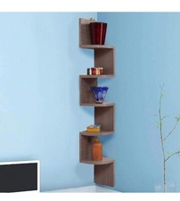 Libreria Scaffale Mensole Da Parete Angolare Design Moderno in Legno Melaminico 