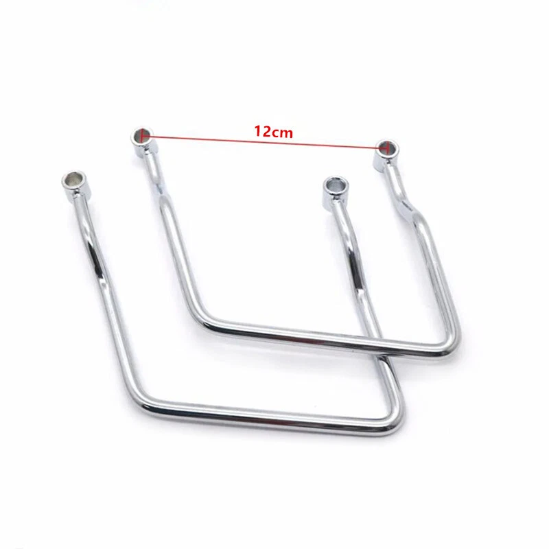For Honda VTX1300 VTX1800 C&F 02-09 Chrome Saddle Bag Support Bar Mount Bracket - Image 4 of 4