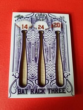 PETE ROSE TONY PEREZ FRANK ROBINSON GAME USED BAT CARD #d3/9 LEAF Lumber REDS
