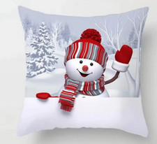 18x18" Christmas Pillow Case Pillow Cover Snowman/Santa- Set of 6