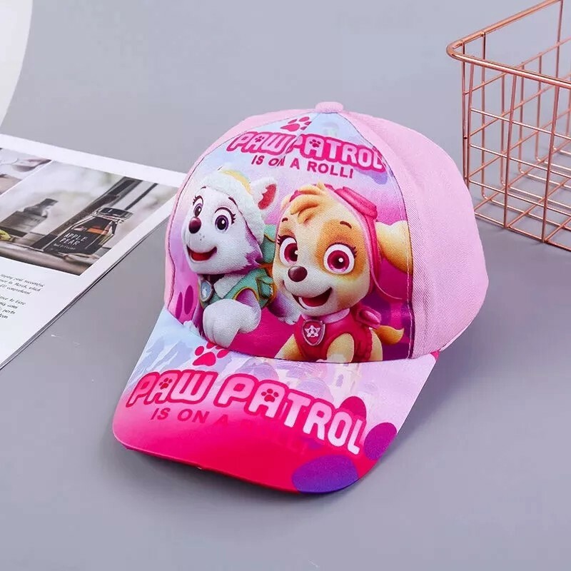 Casquette Pat'Patrouille Fille Paw Patrol - Protection UV 30+ UPF - Modèle Aléatoire Skye Ou Everest - Rose Clair Ou Fuchsia - Taille 50/52 Cm