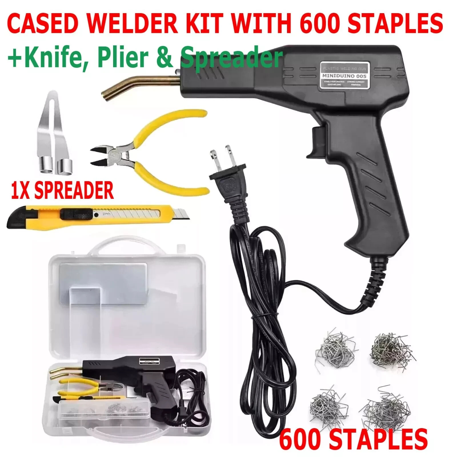 Plastic Welder,  Plastic Welding Kit, 600PCS Staples,Plastic Welder Gun Kit USA