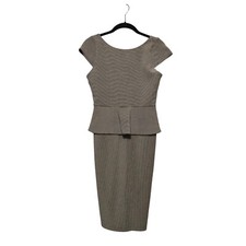 Alice Olivia Womens Bodycon Dress XS Striped Peplum Classic Career Work Stretchy