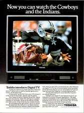Toshiba Introduces Digital TV Original Vintage Print Ad