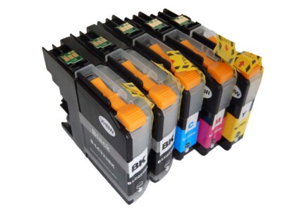 Vhbw Cartucce Vuote Ricaricabili Compatibili Brother MFC-J6510DW, MFC-J6710, MFC-J6710DW – Set 4 Colori (C, M, Y, K) Per CISS - 4