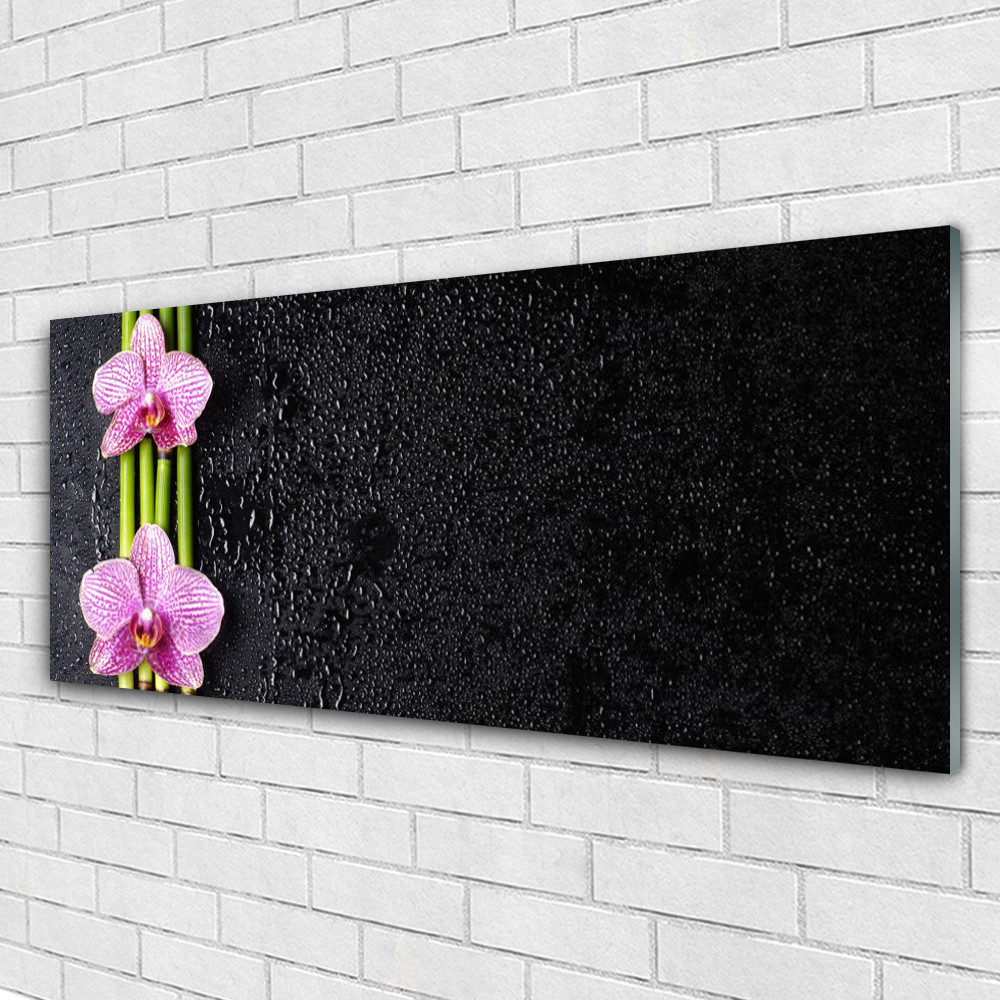 Tableau plexiglas bambou pour illuminer un couloir sombre 125x50