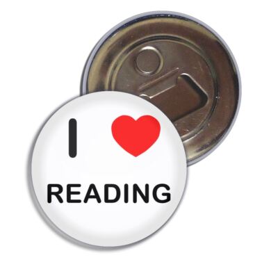 Reading I Love Herz Kühlschrankmagnet Flaschenöffner (55 mm)