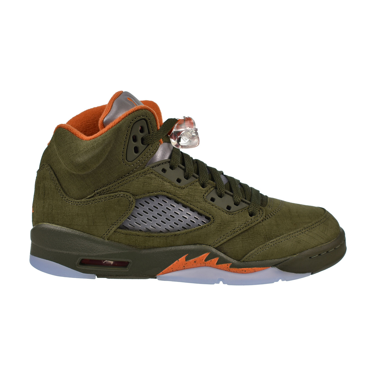 Кроссовки Air Jordan 5 Retro (GS) для больших детей, Армейский оливково-Солнечный оранжевый 440888-308