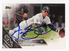 SIGNED BASEBALL CARD AUTO TOPPS 2016 TYLER SALADINO CHICAGO WHITE SOX #623