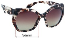 SFx Replacement Sunglass Lenses Fits Prada Spr 16rs - 56mm Wide