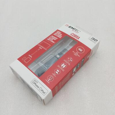 Emtec USB 3.0 3.1 T500 iCobra V2 32GB OTG Dual USB-A Lightning Stick für Hubs & 