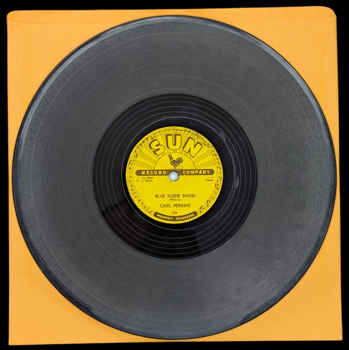 Carl Perkins – Blue Suede Shoes / Honey, Don't! 234, Shellac, 78 RPM, US, 1956