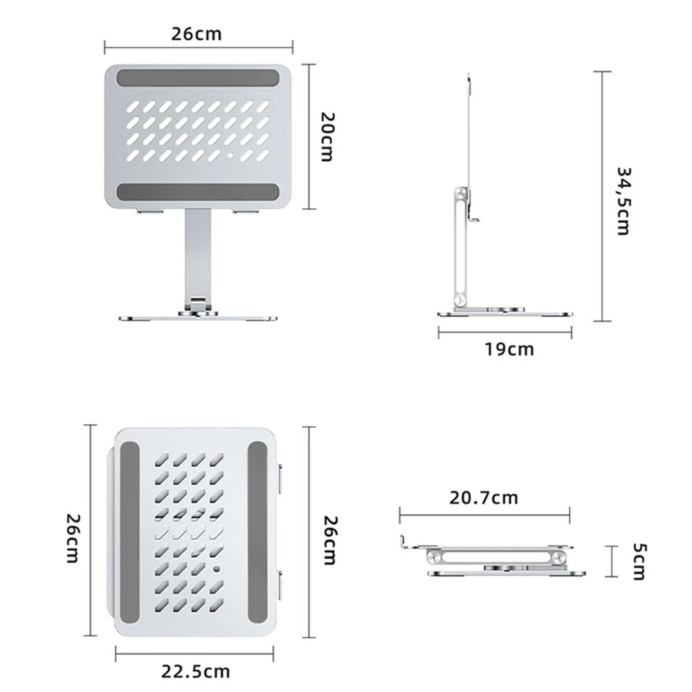 Ergonomic Adjustable Laptop Stand Portable 360° Rotating Holder for Height Flexibility