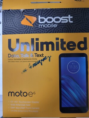 Motorola Moto E6 XT2029 - 16GB - Black - (Boost Mobile) 
