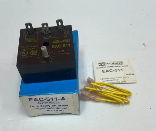 EAC-511-A TIME DELAY ON BREAK ADJUSTABLE TIMING 18-30 VAC