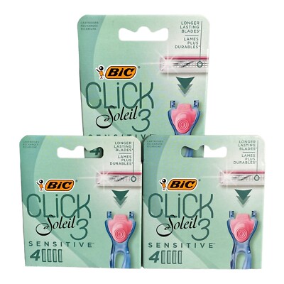 3 x BIC Click Soleil 3 Sensitive Damen 4er Pack Rasierklingen Sensitive