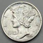 1934 Mercury Silver Dime ~ UNC
