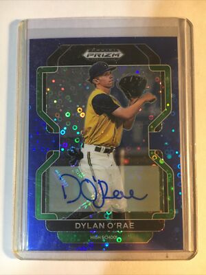 2022 Panini Prizm Draft Picks Disco #PDP102 Dylan O'Rae 06/25 Auto Baseball Card