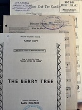 B 3-pack of B Section Advance Copy Popular Sheet Music