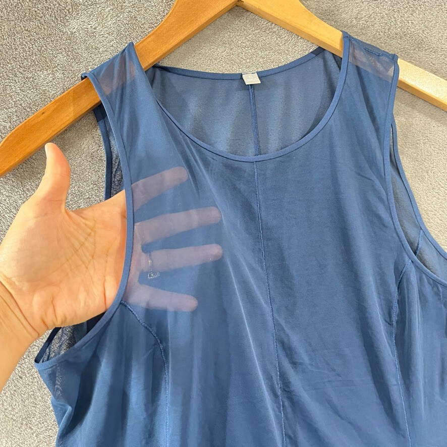 【Mame kurogouchi】Sleeveless Top navy Geometric Pattern Knitted Sleeveless Top - navy - Mame