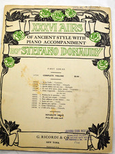 XXXVI Airs Ancient Style Piano Accompaniment Stefano Donaudy Sheet Music