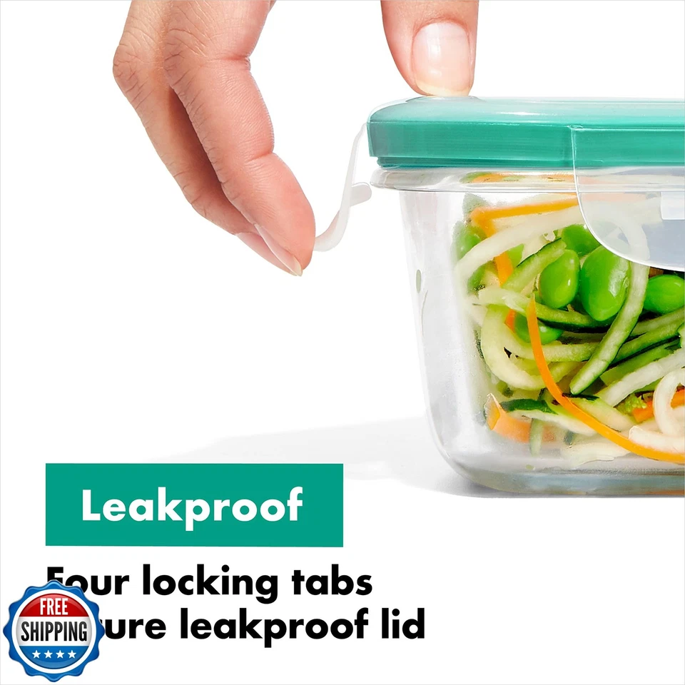 OXO Good Grips Juego de contenedores herméticos de vidrio con sello inteligente de 16 piezas para todos los días Foto 3 de 4